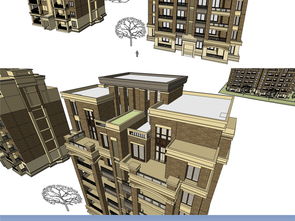 多層住宅歐式小區(qū)全景SU模型設(shè)計(jì)圖 從庫藏資源到BIM技術(shù)開發(fā)應(yīng)用