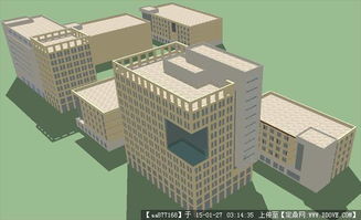 新辦公總部建筑方案SU精細(xì)場景模型與建筑信息模型技術(shù)開發(fā)